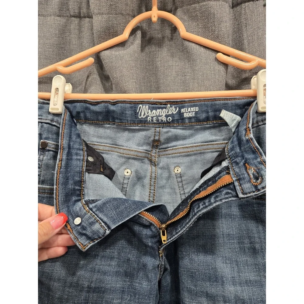 Wrangler Retro Relaxed Boot Jeans Boys 16 Husky Med Wash Stretch Denim Western